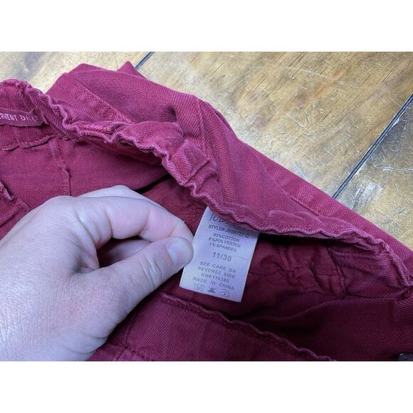 Judy Blue Garment Dyed Scarlet Red Drawstring Jeans Size 11/30 - Picture 7 of 11